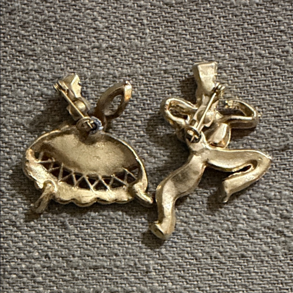 Vintage Russian Dancer Brooch Set - Picture 2 of 2